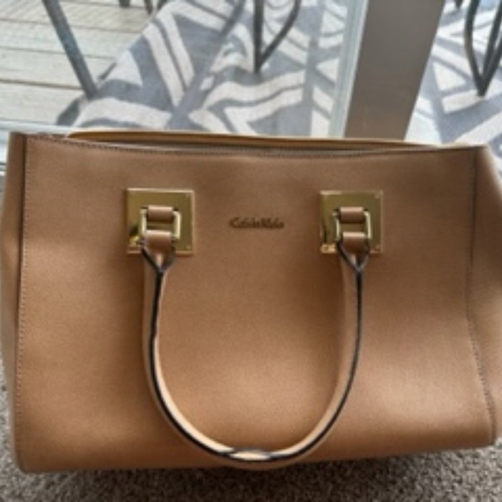 Calvin Klein Beige Satchel